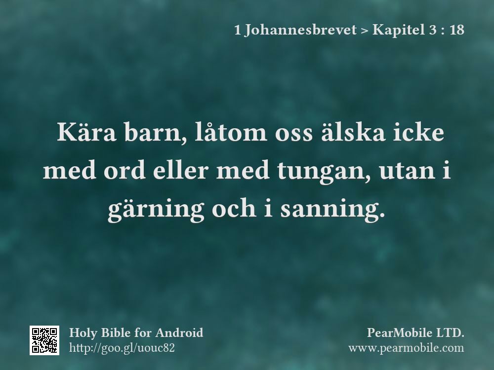1 Johannesbrevet, Kapitel 3:18